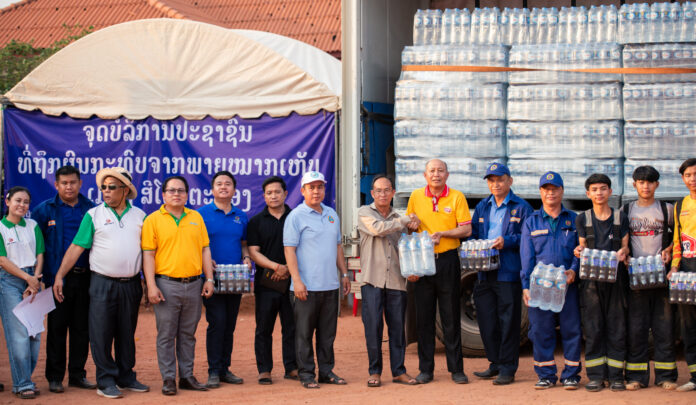 A donation of water and supplies