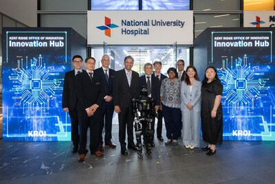 The launch of the NUH Innovation Hub was officiated by Mr Dinesh Vasu Dash (fourth from left), Minister of State at the Ministry of Culture, Community and Youth & Ministry of Manpower. The Hub is a key milestone in the NUHS cluster's collective push to accelerate transformation. The launch of the NUH Innovation Hub was officiated by Mr Dinesh Vasu Dash (fourth from left), Minister of State at the Ministry of Culture, Community and Youth & Ministry of Manpower. The Hub is a key milestone in the NUHS cluster's collective push to accelerate transformation.