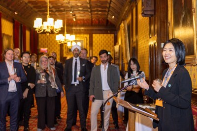 Helen Liu addresses guests during the Blockchain for Good Alliance Impact Leaders’ Summit at the UK House of Lords, sharing insights on advancing blockchain for societal impact. Helen Liu addresses guests during the Blockchain for Good Alliance Impact Leaders’ Summit at the UK House of Lords, sharing insights on advancing blockchain for societal impact.