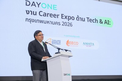 Mr. Warit Rattanachuen, Deputy Governor, Electricity Generating Authority of Thailand (EGAT), speaking at the DayOne Tech & AI Career Expo: Bangkok 2026 Mr. Warit Rattanachuen, Deputy Governor, Electricity Generating Authority of Thailand (EGAT), speaking at the DayOne Tech & AI Career Expo: Bangkok 2026