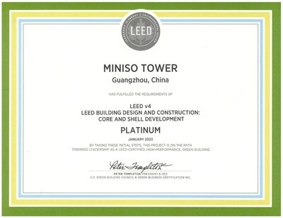 LEED Pre-certification Certificate
