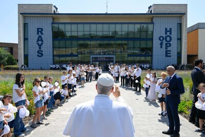 Pope Leo XIV visiting the National Center for Oncological Hadrontherapy (CNAO) in Pavia - Italy Pope Leo XIV visiting the National Center for Oncological Hadrontherapy (CNAO) in Pavia - Italy