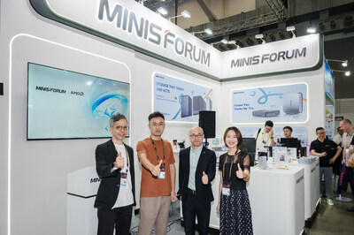 (Left to right) Yuki Tanio, General Manager of MINISFORUM Japan; Roy Jiang, Chairman of MINISFORUM; Jovi Chi, Senior Director of Marketing at AMD; Emily Yeh, Director of Brand & Marketing of MINISFORUM (Left to right) Yuki Tanio, General Manager of MINISFORUM Japan; Roy Jiang, Chairman of MINISFORUM; Jovi Chi, Senior Director of Marketing at AMD; Emily Yeh, Director of Brand & Marketing of MINISFORUM