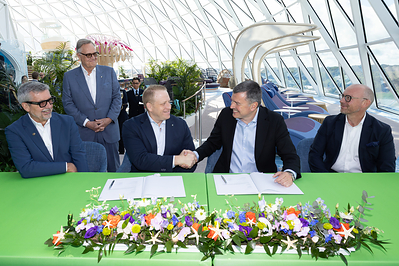 Royal Caribbean’s Legend of the Seas officially joined the vacation brand’s revolutionary lineup with a delivery celebration at the Meyer Turku shipyard in Turku, Finland, alongside Royal Caribbean President and CEO Michael Bayley; Royal Caribbean Group Chairman and CEO Jason Liberty; EVP of Maritime & Newbuilding, Harri Kulovaara, Royal Caribbean Group; Meyer Turku CEO Casimir Lindholm and Deputy CEO Ville Saksi. The new vacation is now ready for its July 4 debut with 7-night Western Mediterranean vacations before heading to Fort Lauderdale, Florida, in November 2026. Royal Caribbean’s Legend of the Seas officially joined the vacation brand’s revolutionary lineup with a delivery celebration at the Meyer Turku shipyard in Turku, Finland, alongside Royal Caribbean President and CEO Michael Bayley; Royal Caribbean Group Chairman and CEO Jason Liberty; EVP of Maritime & Newbuilding, Harri Kulovaara, Royal Caribbean Group; Meyer Turku CEO Casimir Lindholm and Deputy CEO Ville Saksi. The new vacation is now ready for its July 4 debut with 7-night Western Mediterranean vacations before heading to Fort Lauderdale, Florida, in November 2026.