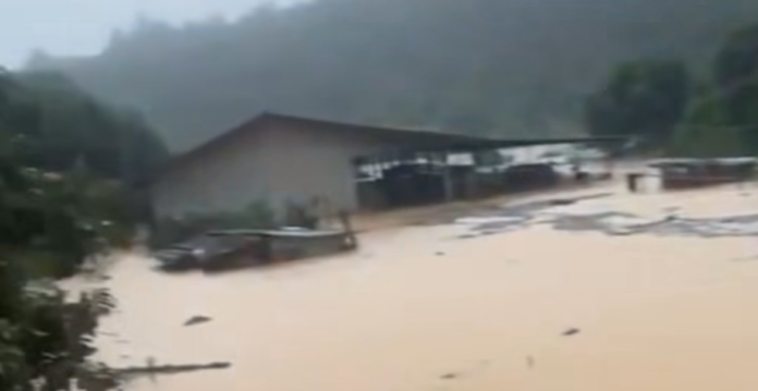 Flooded house