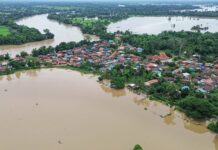 Flooding Hits Over 60,000 in Khammouane as Rivers Rise Above Danger Levels Floods from the Xe Bangfai river surpassed its flood level in Nongbok District Khammouane Province on 11 August 2026.