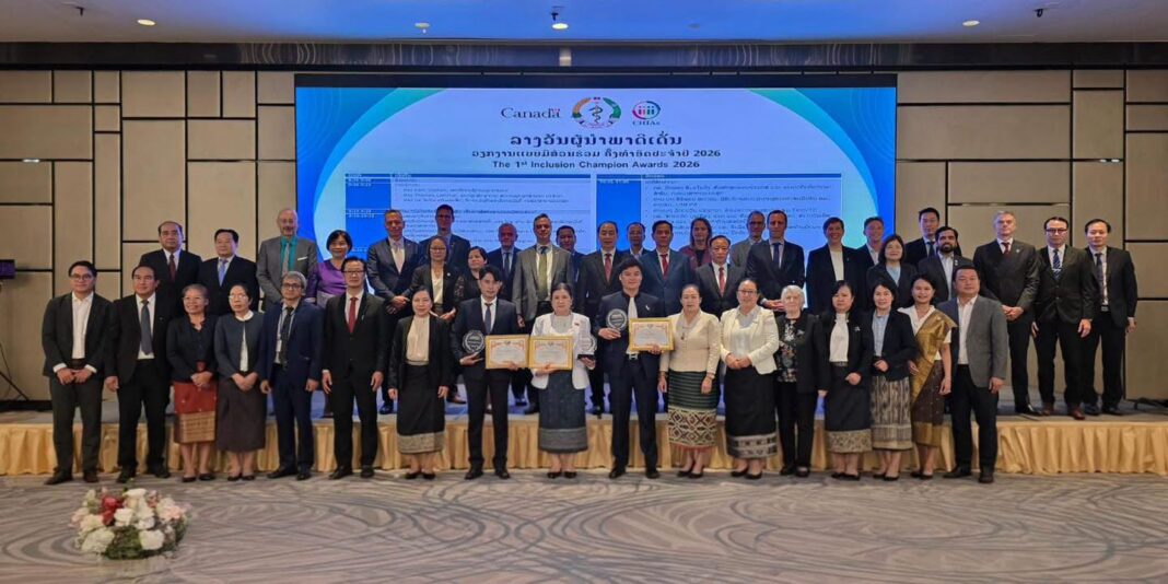 Laos celebrates community health champions at the Inclusion Champion Awards 2026 in Vientiane