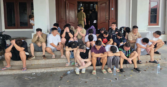 Vientiane’s latest cybercrime crackdown hits six locations, with 63 people arrested and thousands of devices seized.