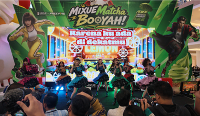 Indonesian girl group Lemon performing live at Mixue Matcha Booyah Series. Indonesian girl group Lemon performing live at Mixue Matcha Booyah Series.